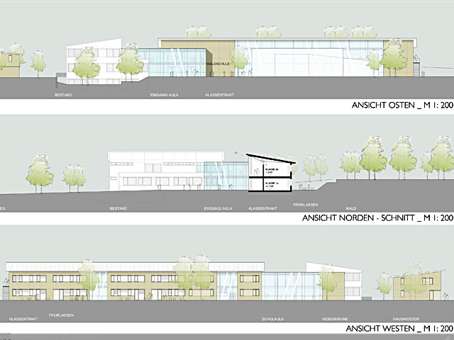 Entwurf Erweiterung Waldschule Rückersdorf